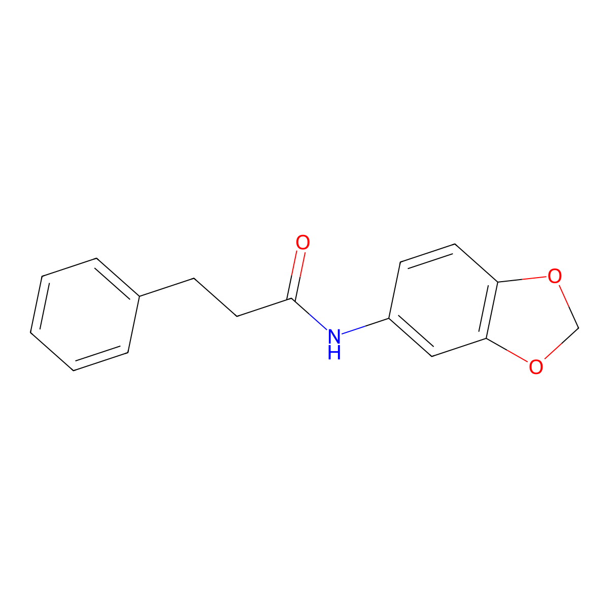 N-(1,3-benzodioxol-5-yl)-3-phenylpropanamide molecular structure, CAS 387358-85-2