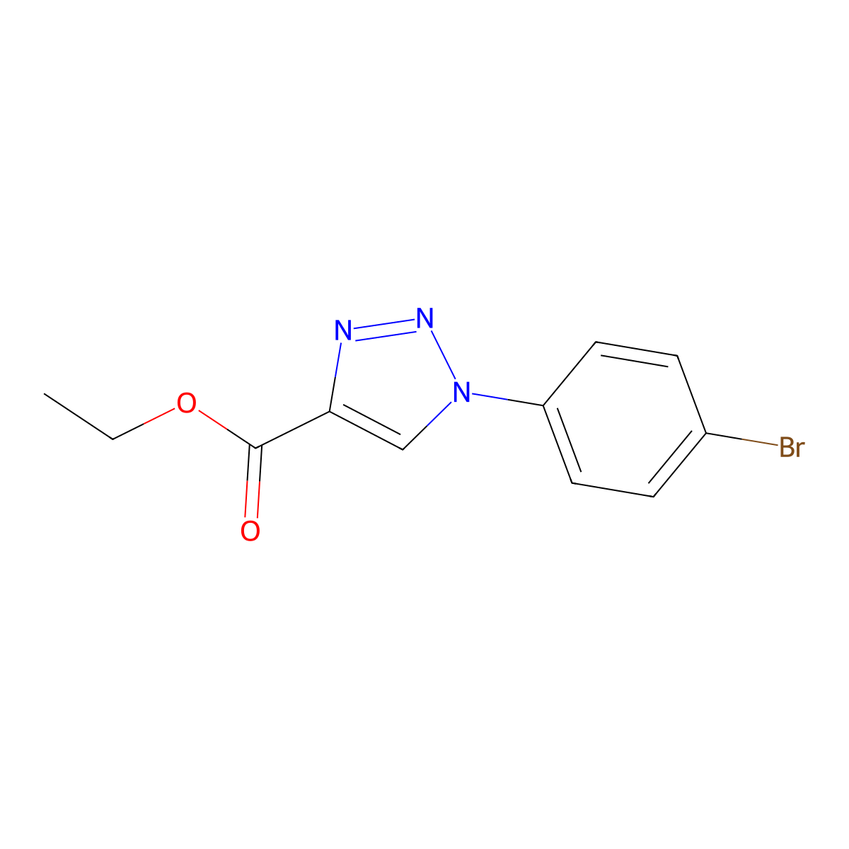 ethyl 1-(4-bromophenyl)-1H-1,2,3-triazole-4-carboxylate molecular structure, CAS 387360-19-2