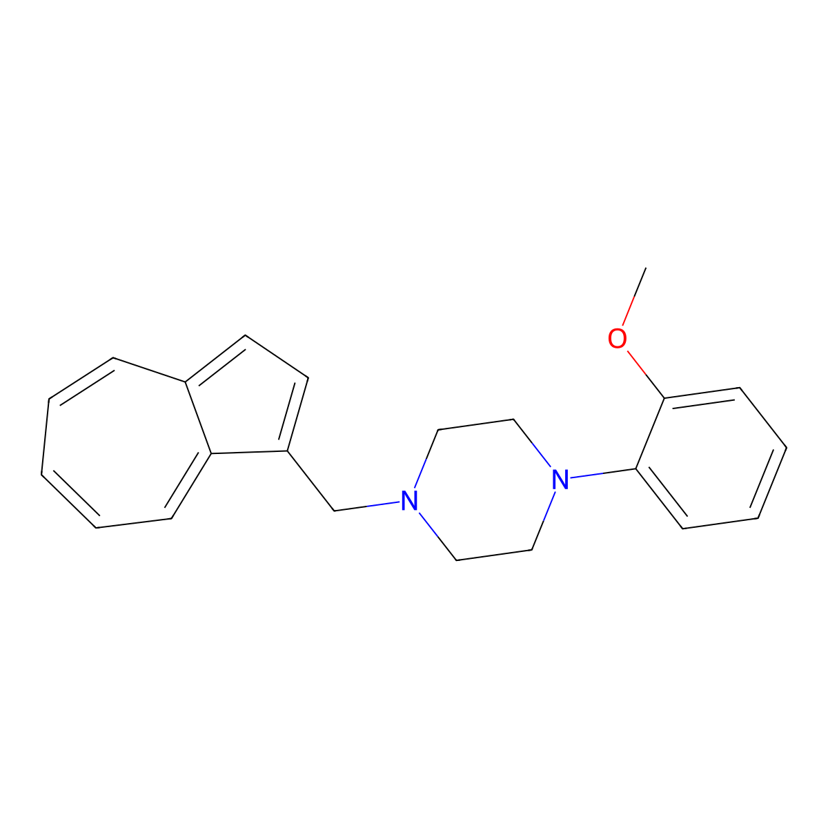 1-[4-(Azulenylmethyl)piperazinyl]-2-methoxybenzene molecular structure, CAS 387360-48-7