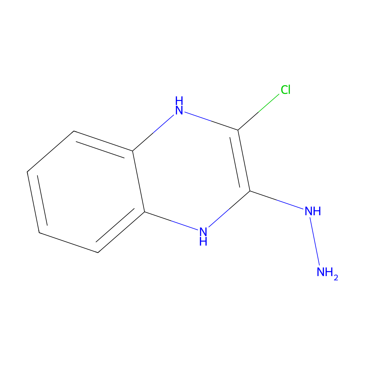 2-Chloro-3-hydrazinyl-1,4-dihydroquinoxaline molecular structure, CAS 387360-63-6