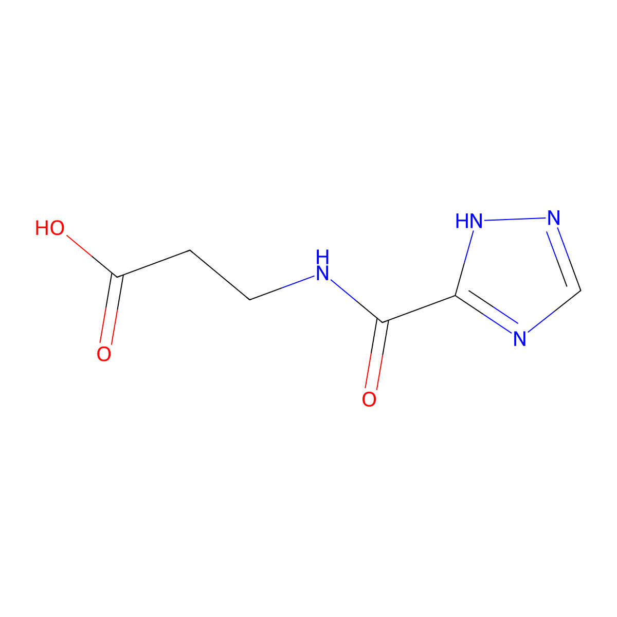 N-(1H-1,2,4-triazol-3-ylcarbonyl)-beta-alanine molecular structure, CAS 387363-25-9