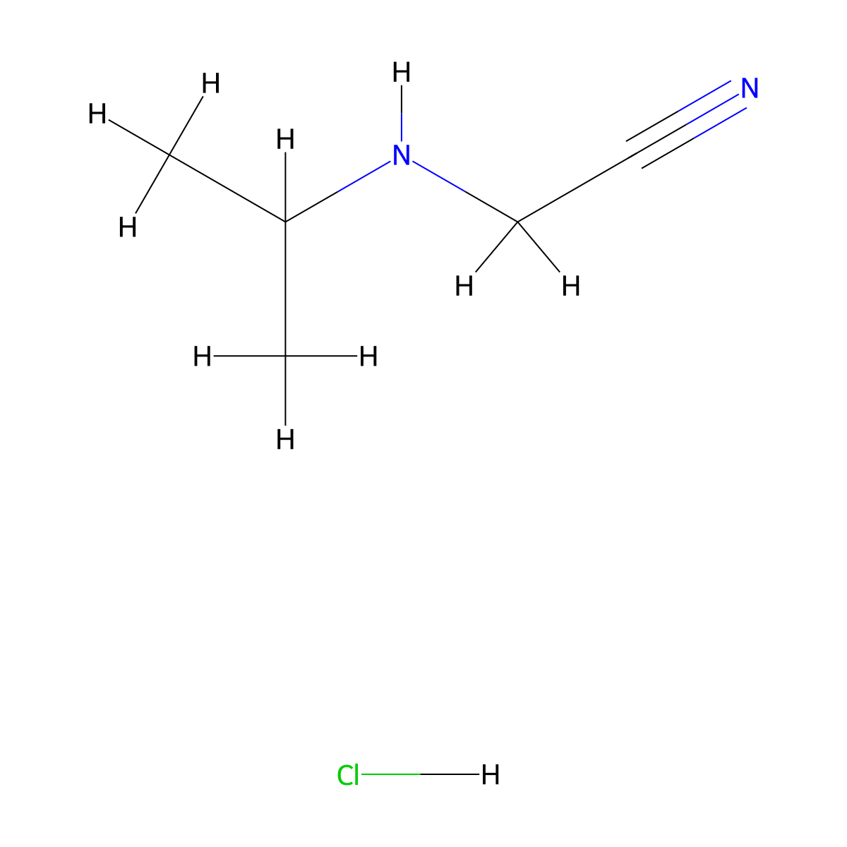 2-(Isopropylamino)acetonitrile hydrochloride molecular structure, CAS 38737-90-5