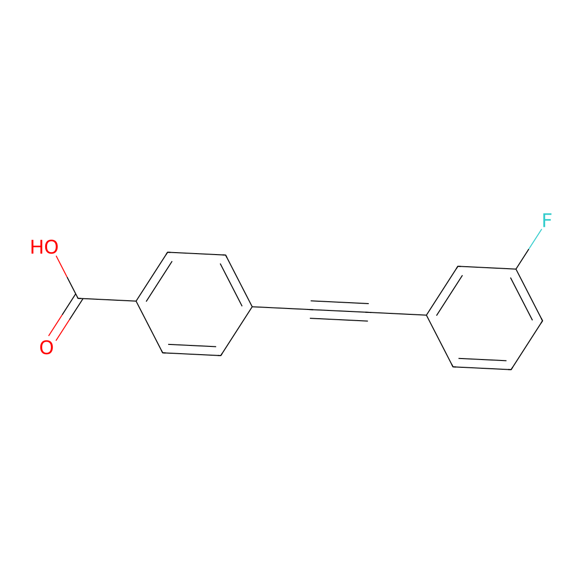 4-((3-Fluorophenyl)ethynyl)benzoic acid molecular structure, CAS 387398-44-9