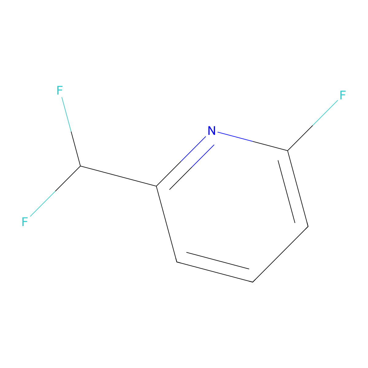 2-(Difluoromethyl)-6-fluoropyridine molecular structure, CAS 387398-49-4