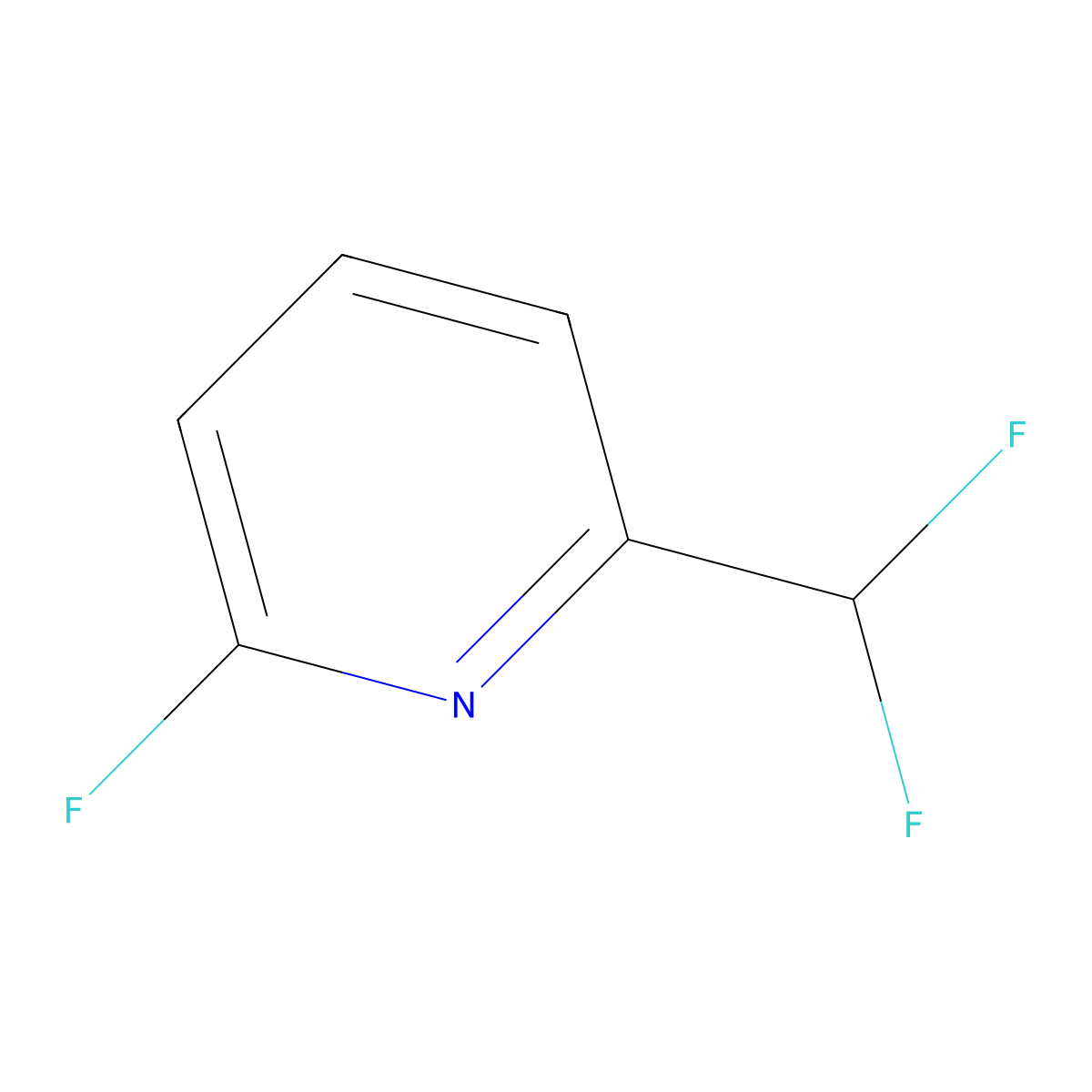 2-(Difluoromethyl)-6-fluoropyridine molecular structure, CAS 387398-49-4