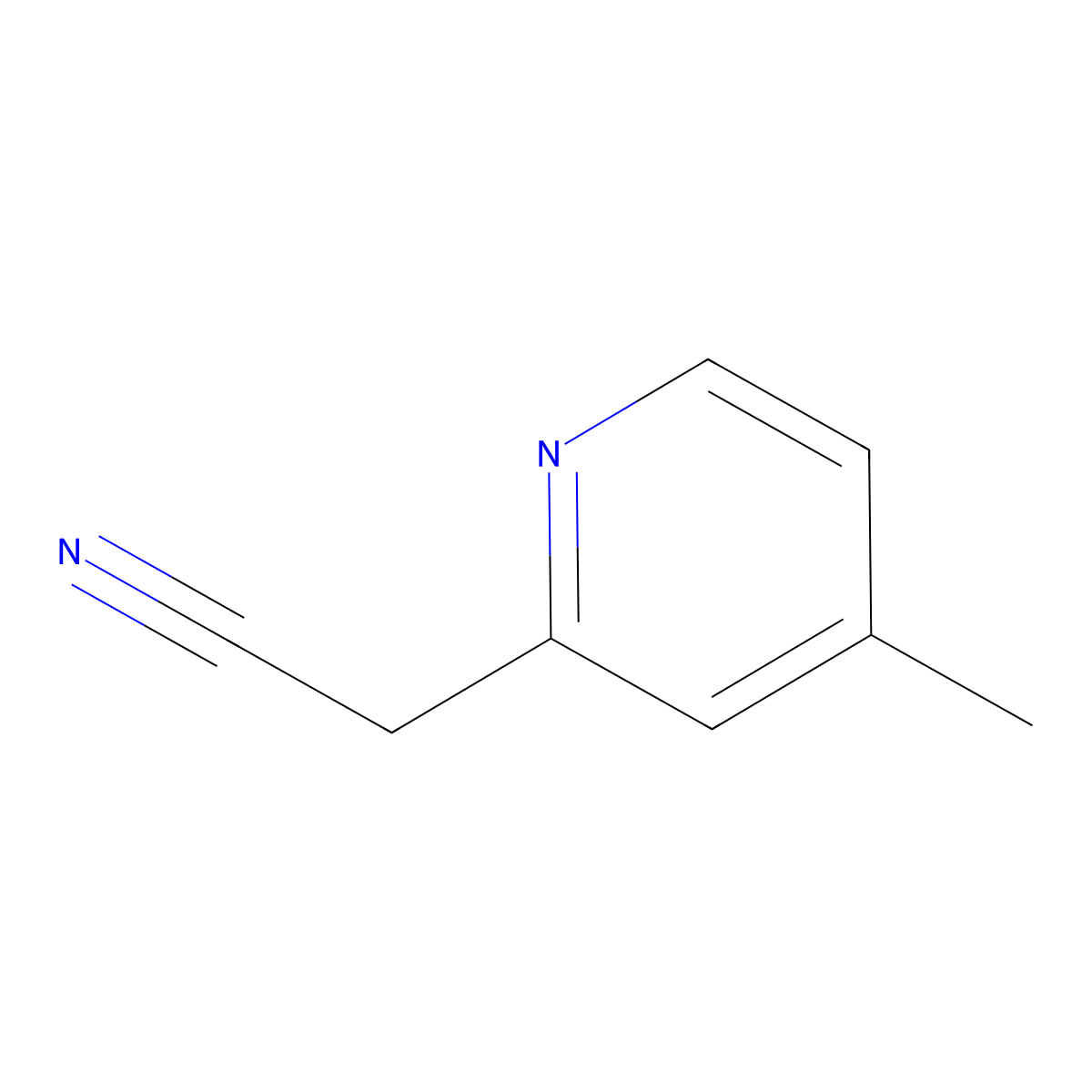 2-(4-Methylpyridin-2-yl)acetonitrile molecular structure, CAS 38746-50-8