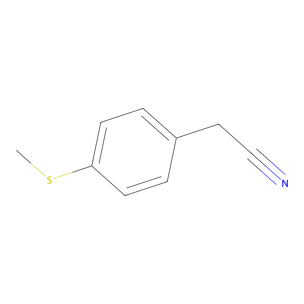 2-(4-(Methylthio)phenyl)acetonitrile molecular structure, CAS 38746-92-8