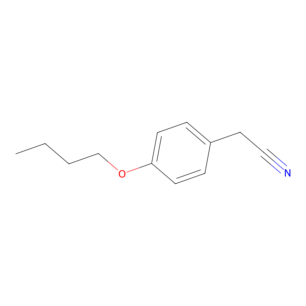 4-Butoxyphenylacetonitrile molecular structure, CAS 38746-93-9