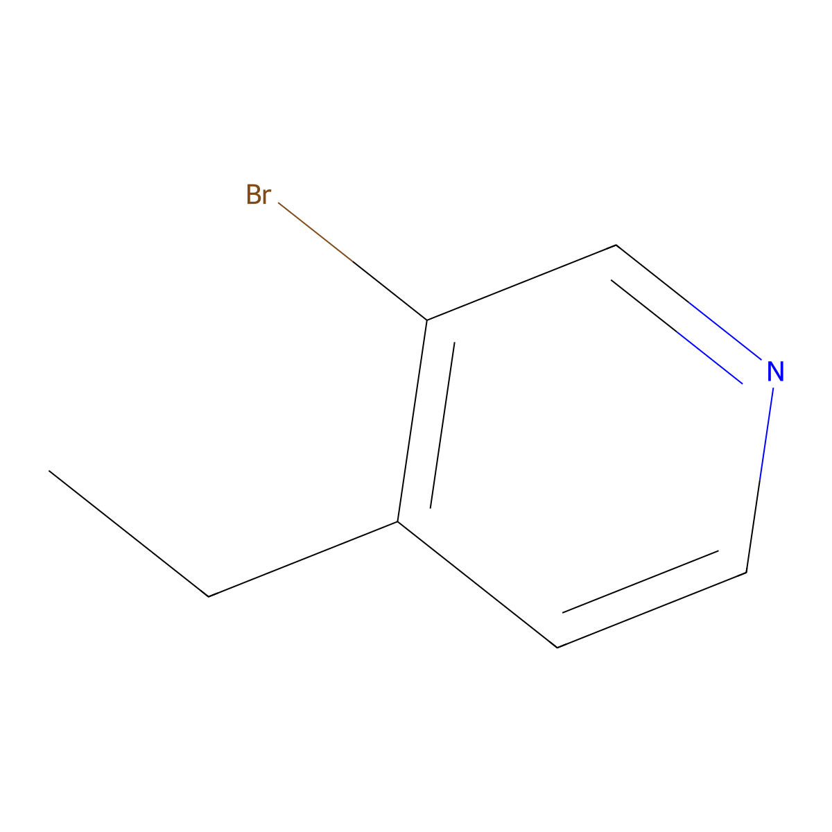 3-Bromo-4-ethylpyridine molecular structure, CAS 38749-76-7
