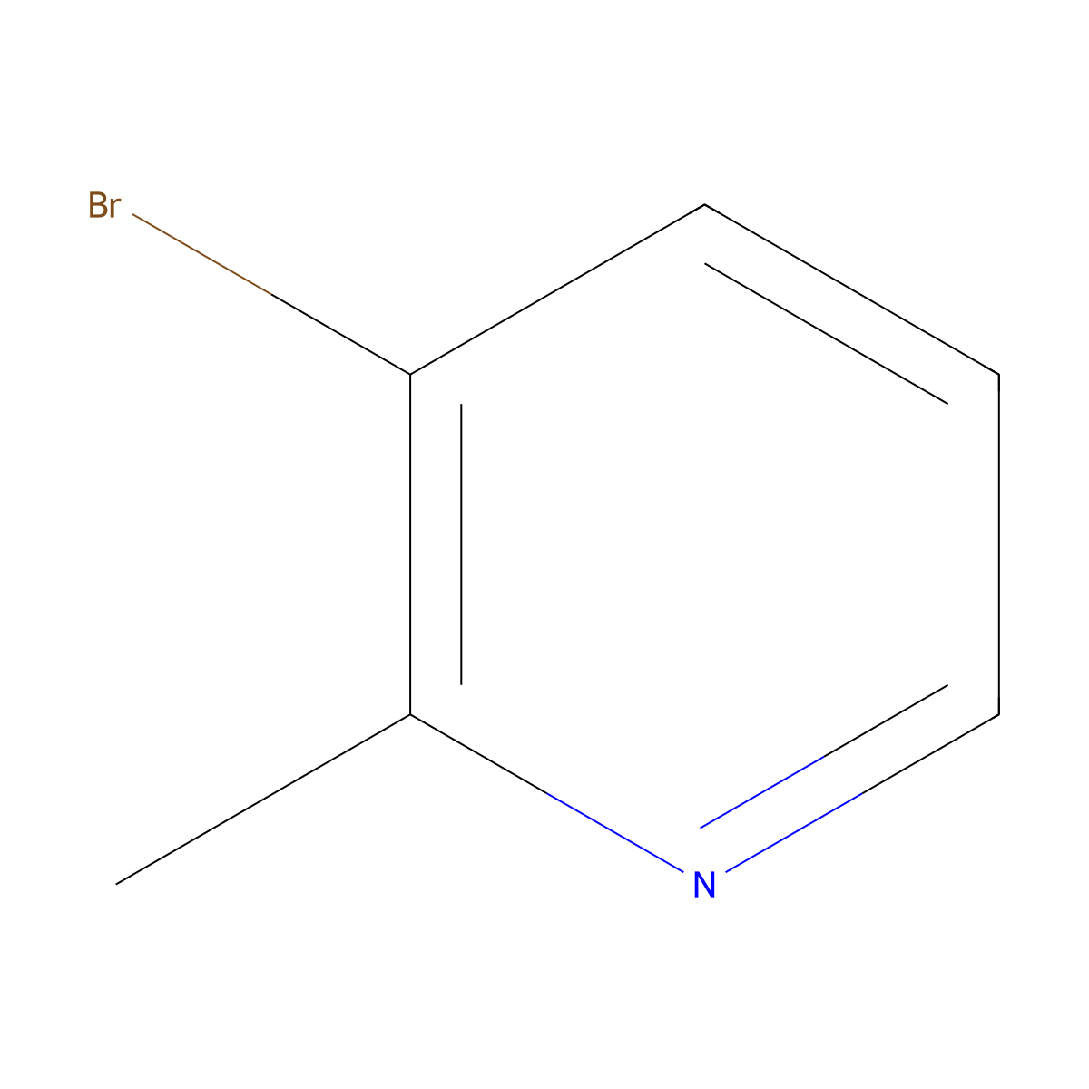 3-Bromo-2-methylpyridine molecular structure, CAS 38749-79-0