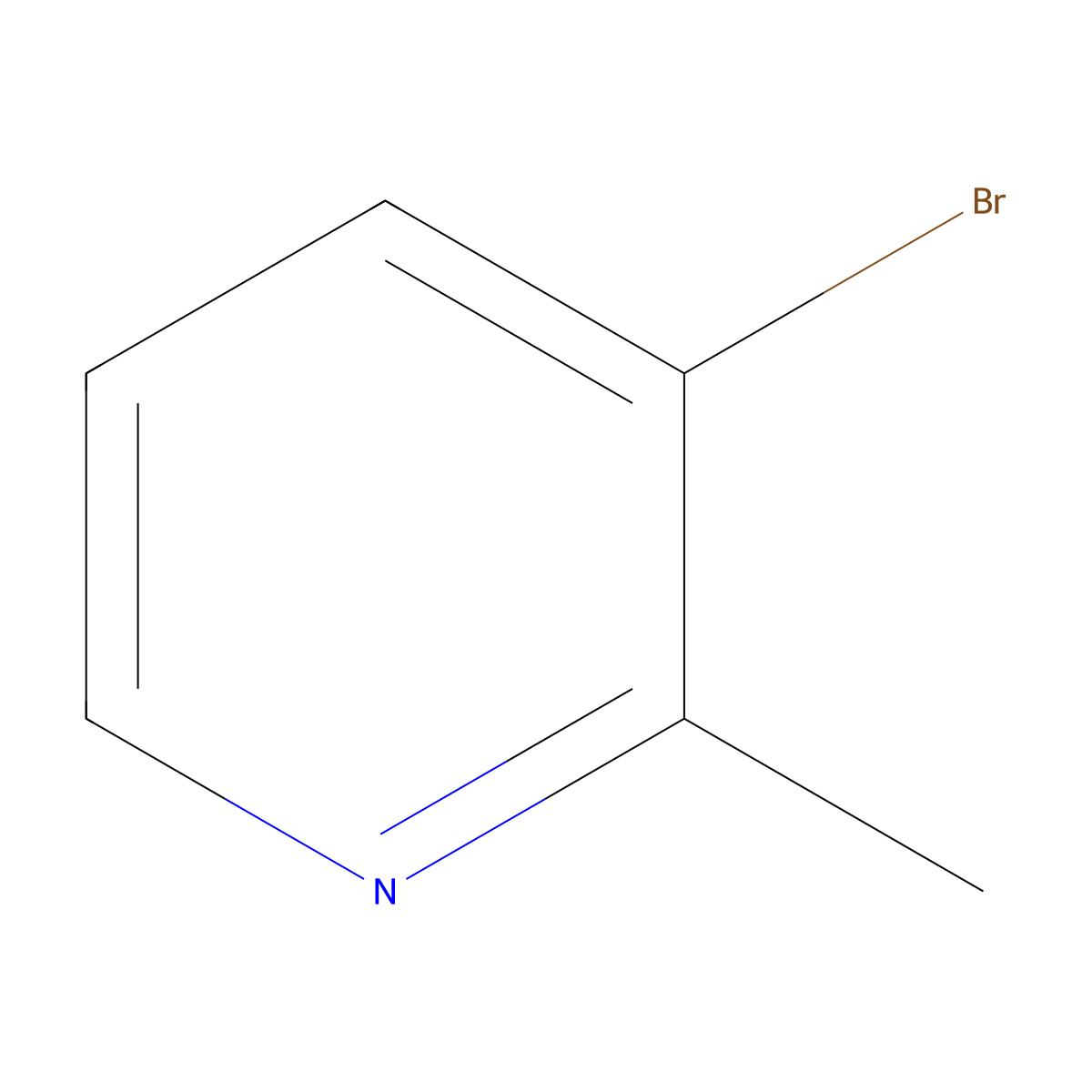 3-Bromo-2-methylpyridine molecular structure, CAS 38749-79-0