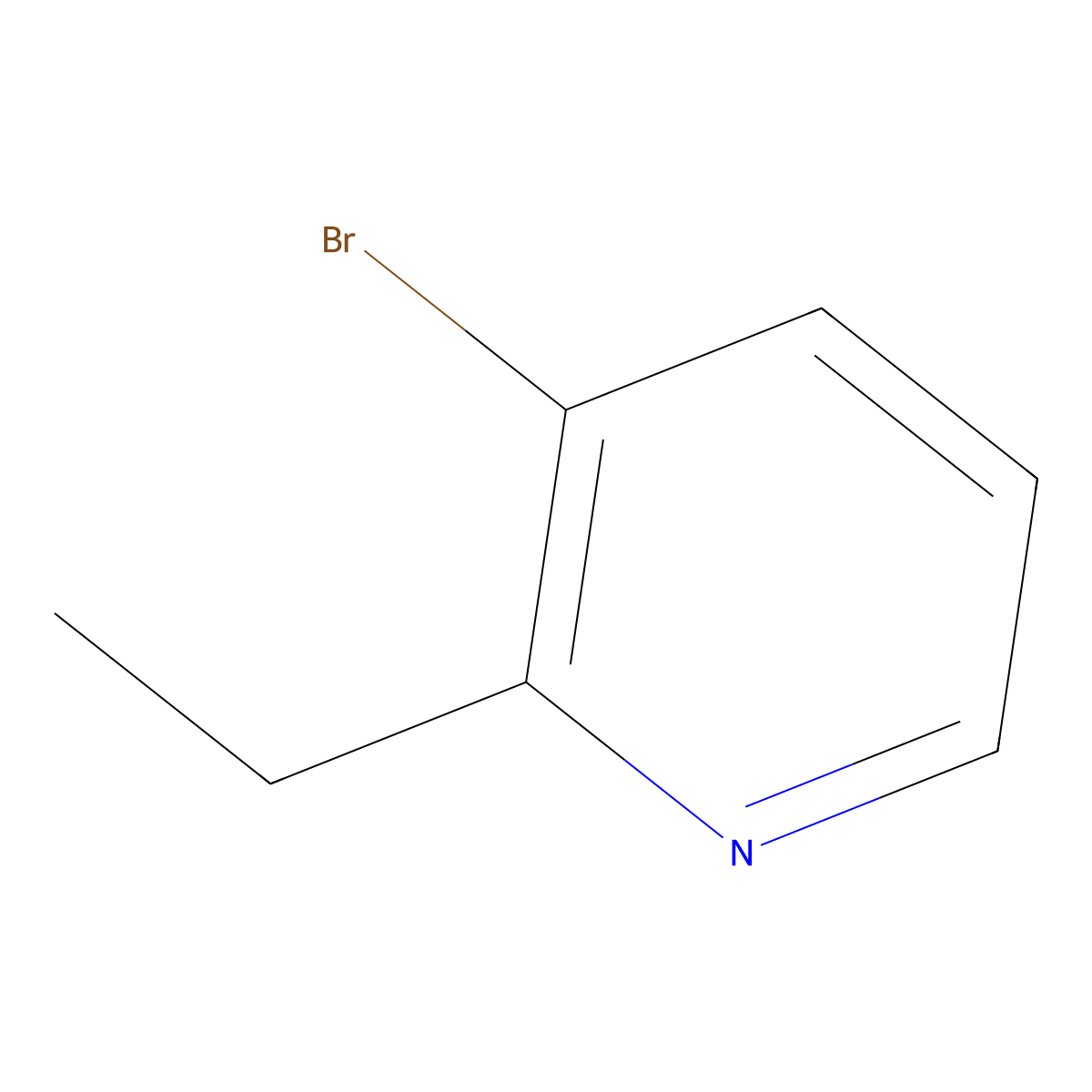 3-Bromo-2-ethylpyridine molecular structure, CAS 38749-81-4