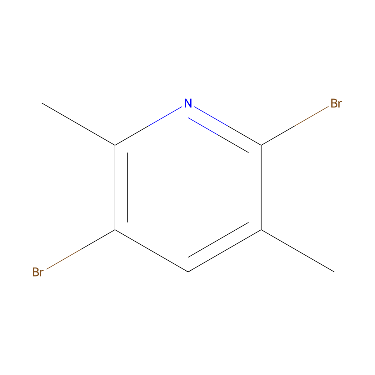2,5-Dibromo-3,6-dimethylpyridine molecular structure, CAS 38749-93-8