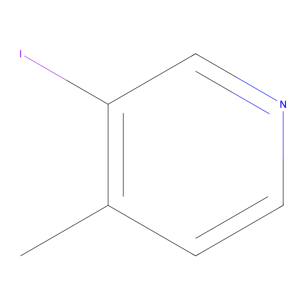3-Iodo-4-methylpyridine molecular structure, CAS 38749-96-1