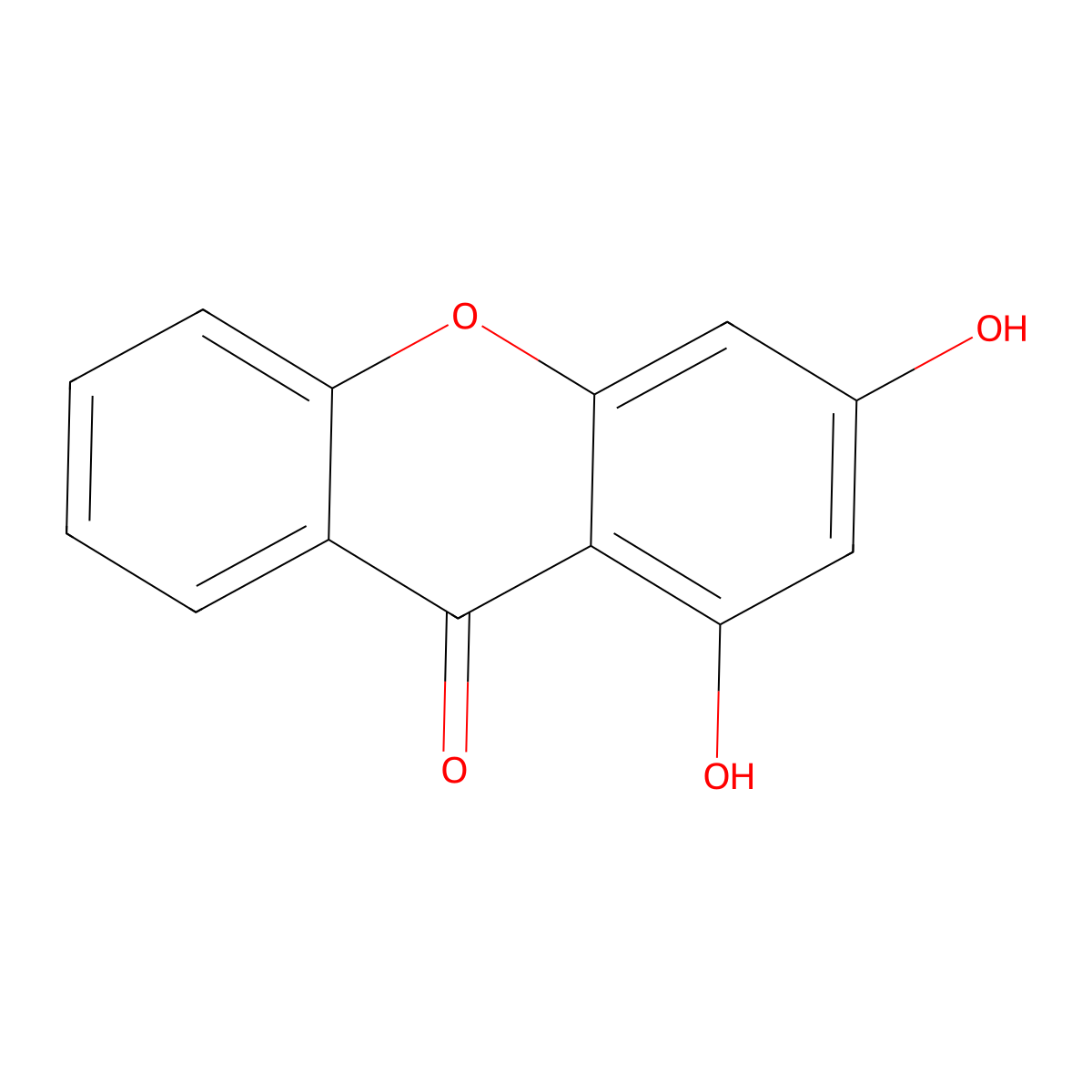 1,3-Dihydroxy-xanthone molecular structure, CAS 3875-68-1