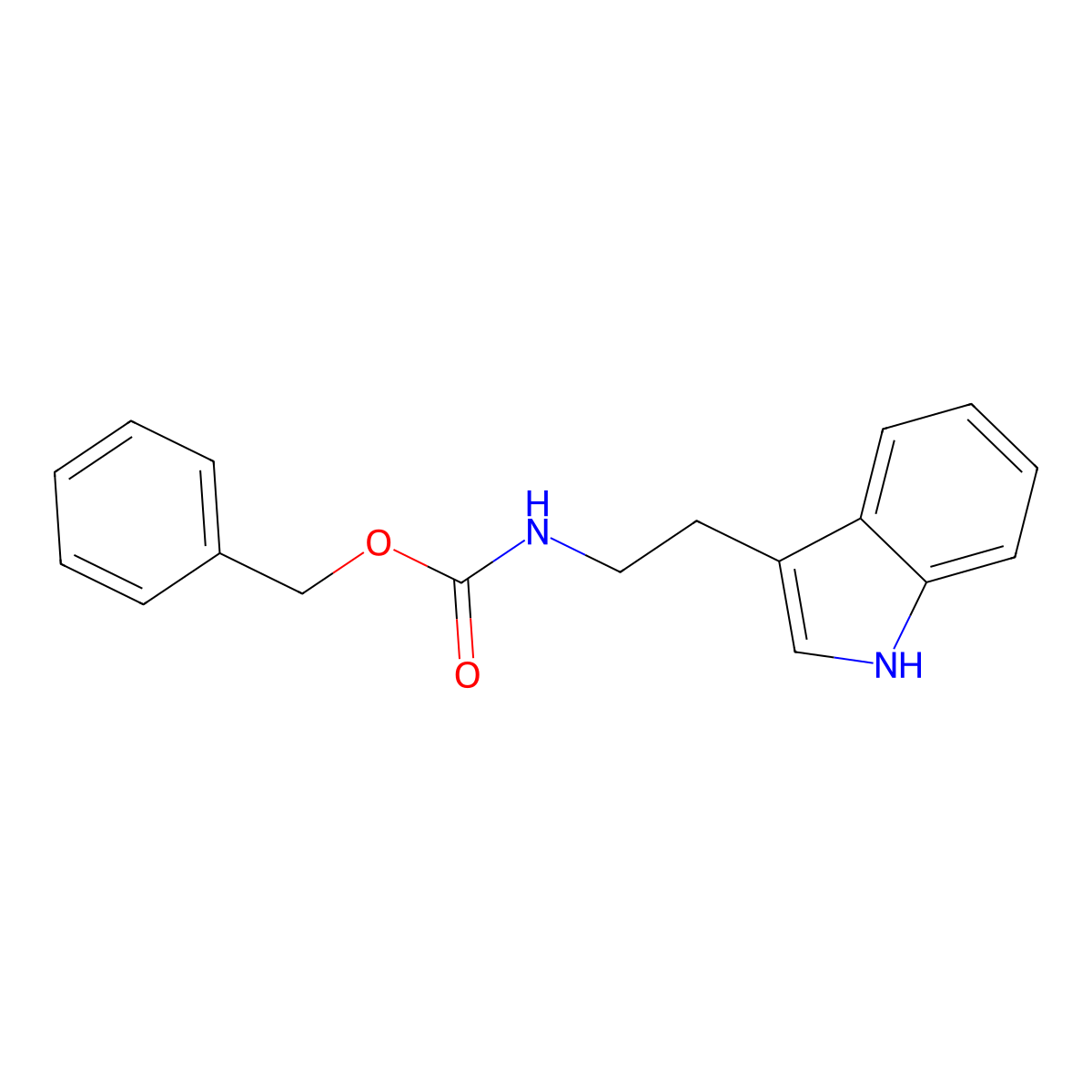 benzyl [2-(1H-indol-3-yl)ethyl]carbamate molecular structure, CAS 38750-13-9