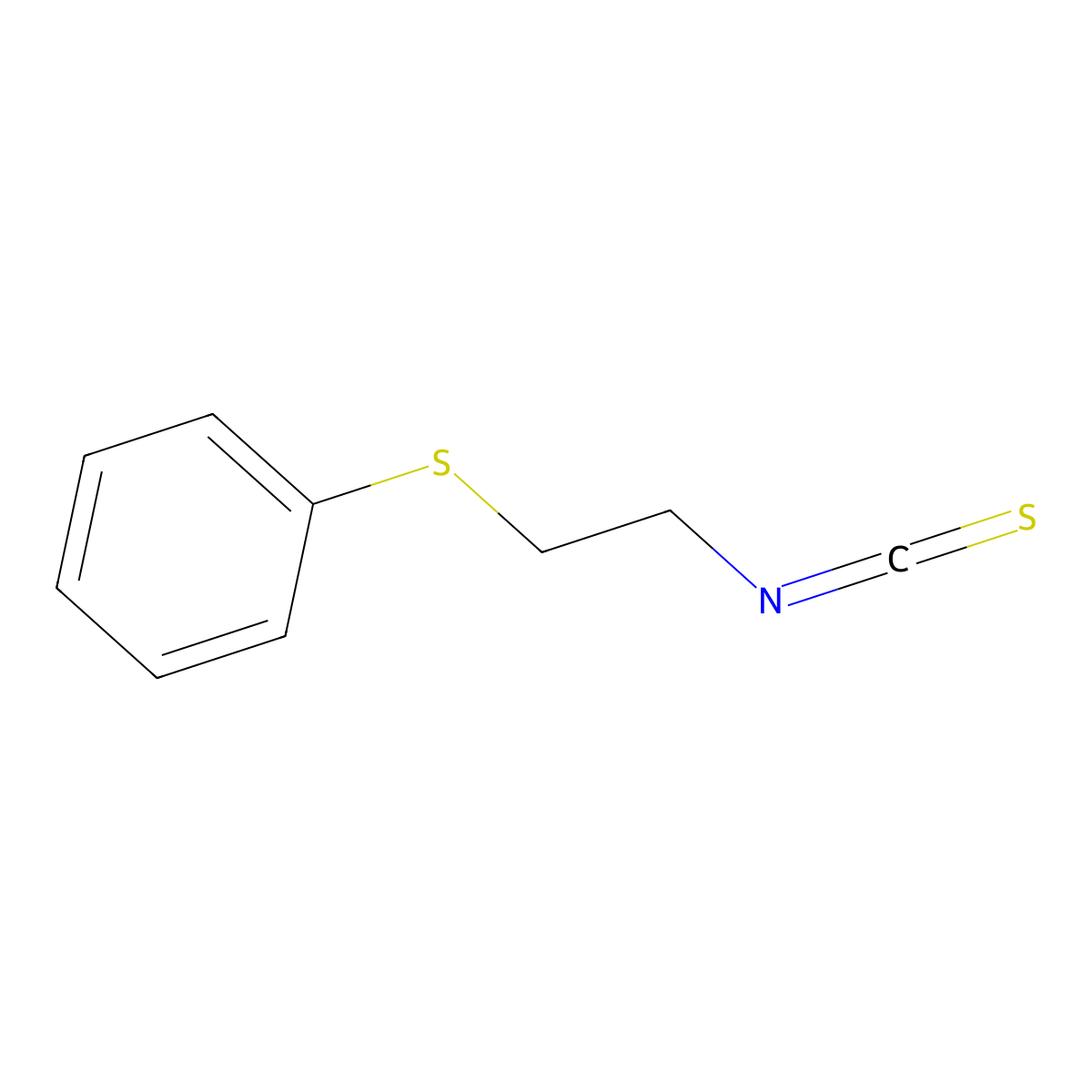 [(2-Isothiocyanatoethyl)sulfanyl]benzene molecular structure, CAS 38752-37-3