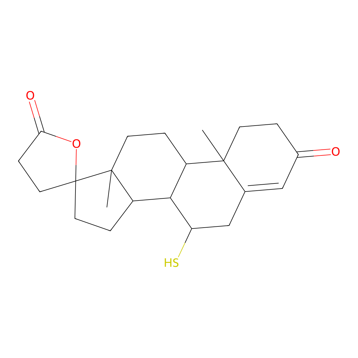7alpha-Thiospironolactone molecular structure, CAS 38753-76-3