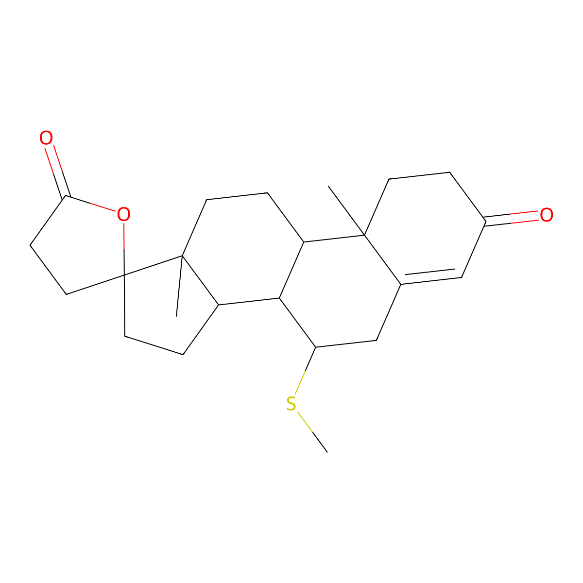 7alpha-(Thiomethyl)spironolactone molecular structure, CAS 38753-77-4