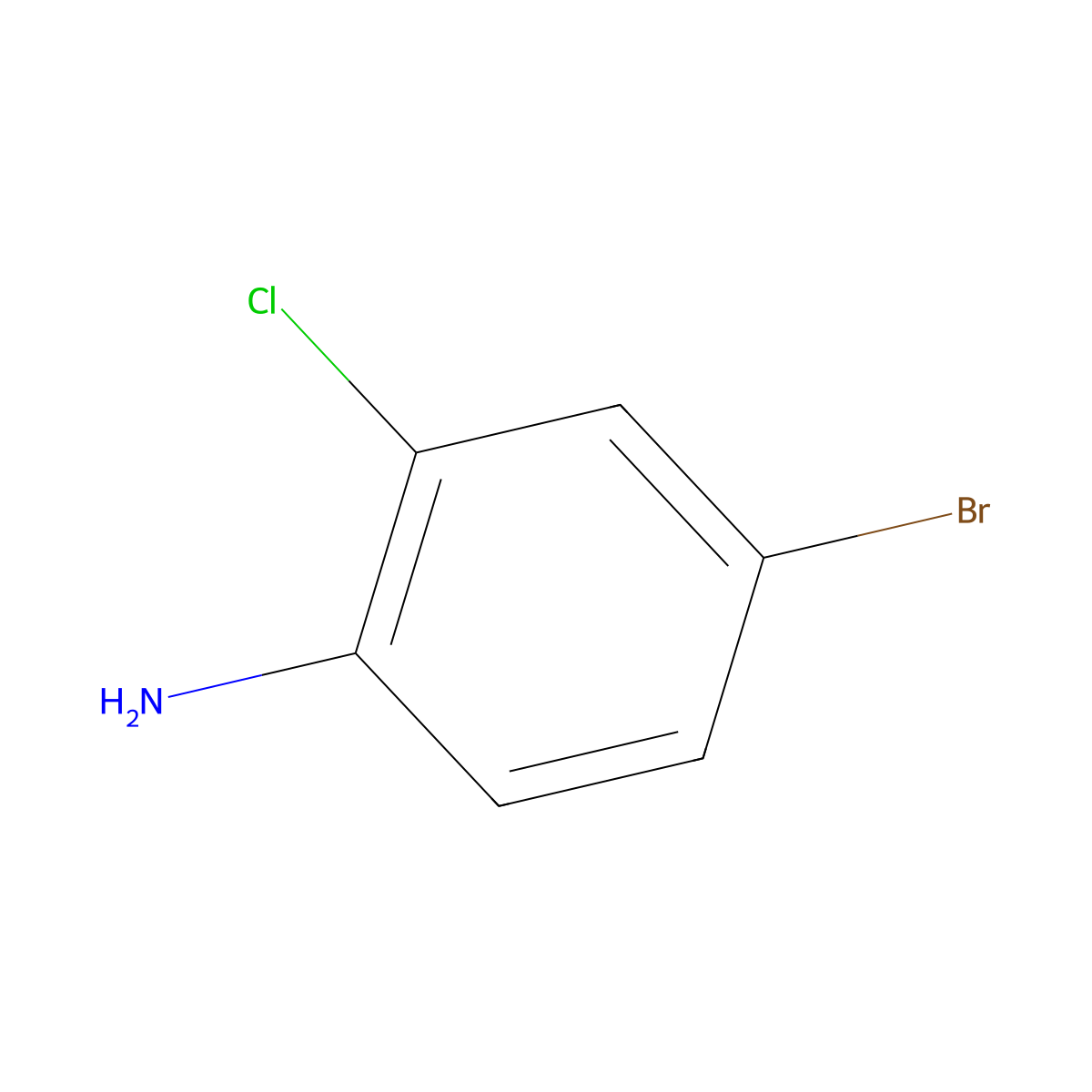 4-Bromo-2-chloroaniline molecular structure, CAS 38762-41-3