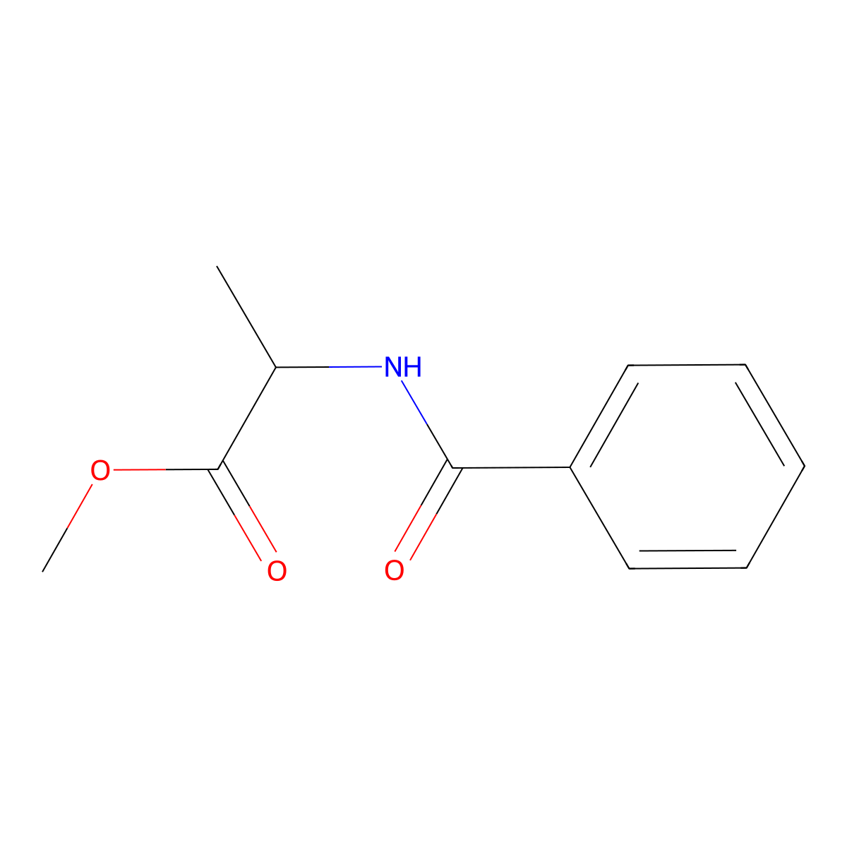 N-Benzoylalanine methyl ester molecular structure, CAS 38767-73-6