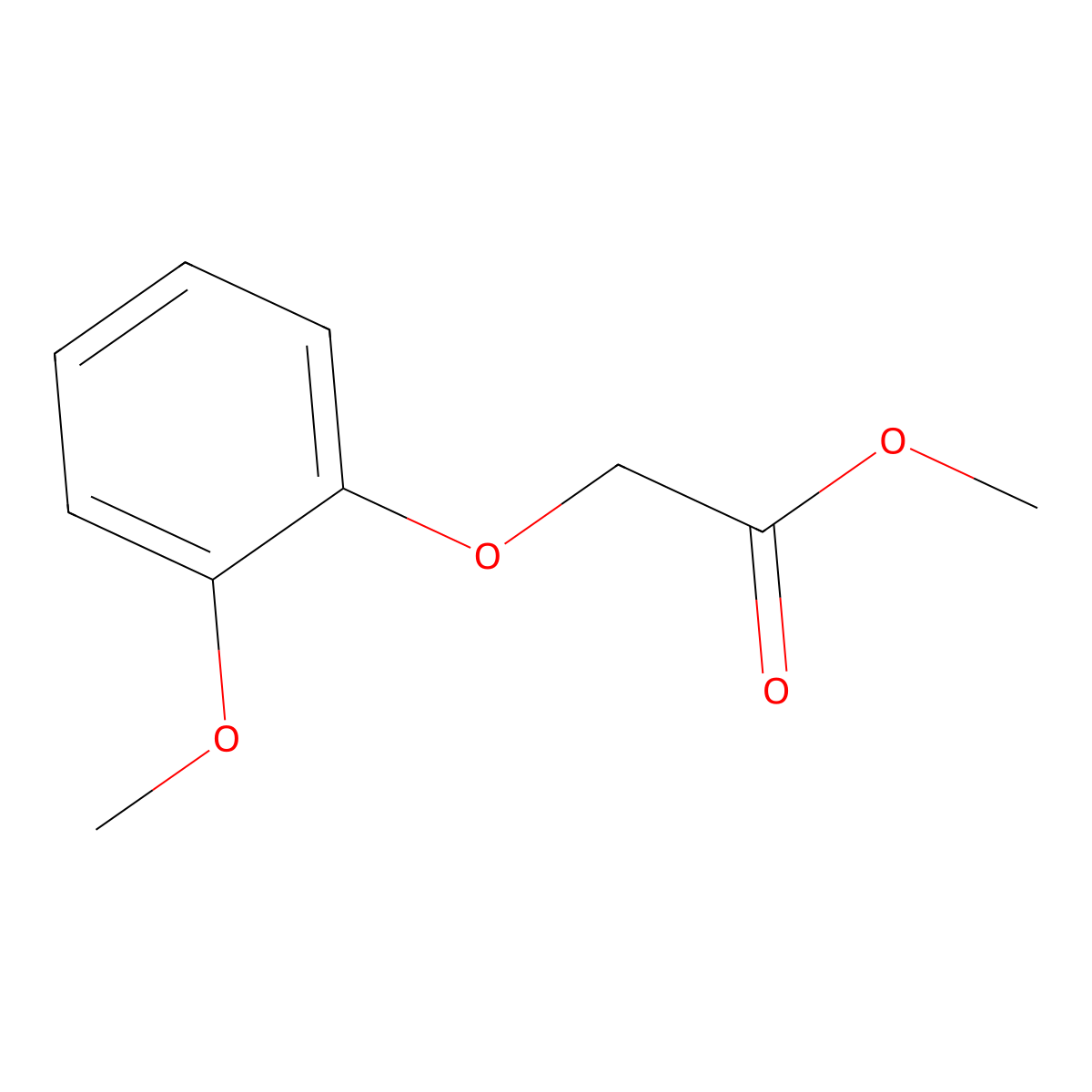 Methyl 2-(2-methoxyphenoxy)acetate molecular structure, CAS 38768-62-6
