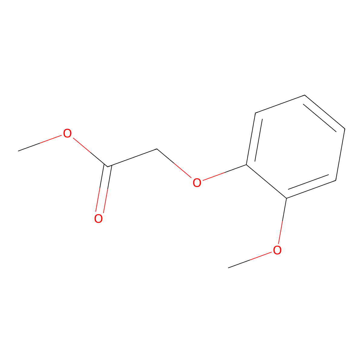 Methyl 2-(2-methoxyphenoxy)acetate molecular structure, CAS 38768-62-6
