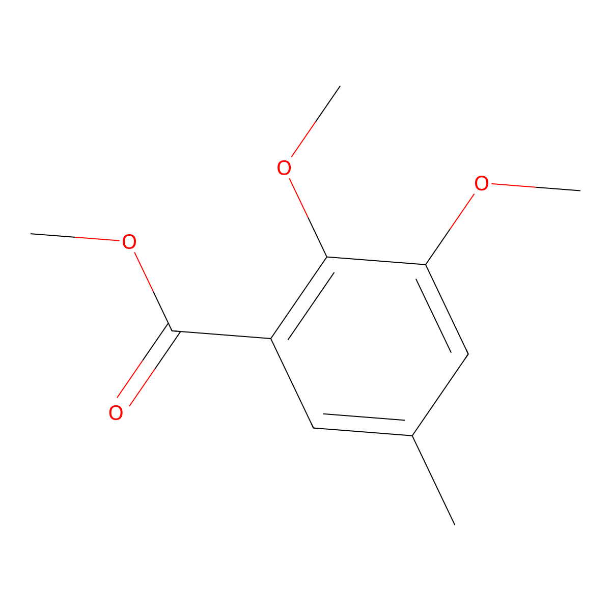 Methyl 2,3-dimethoxy-5-methylbenzoate molecular structure, CAS 38768-69-3
