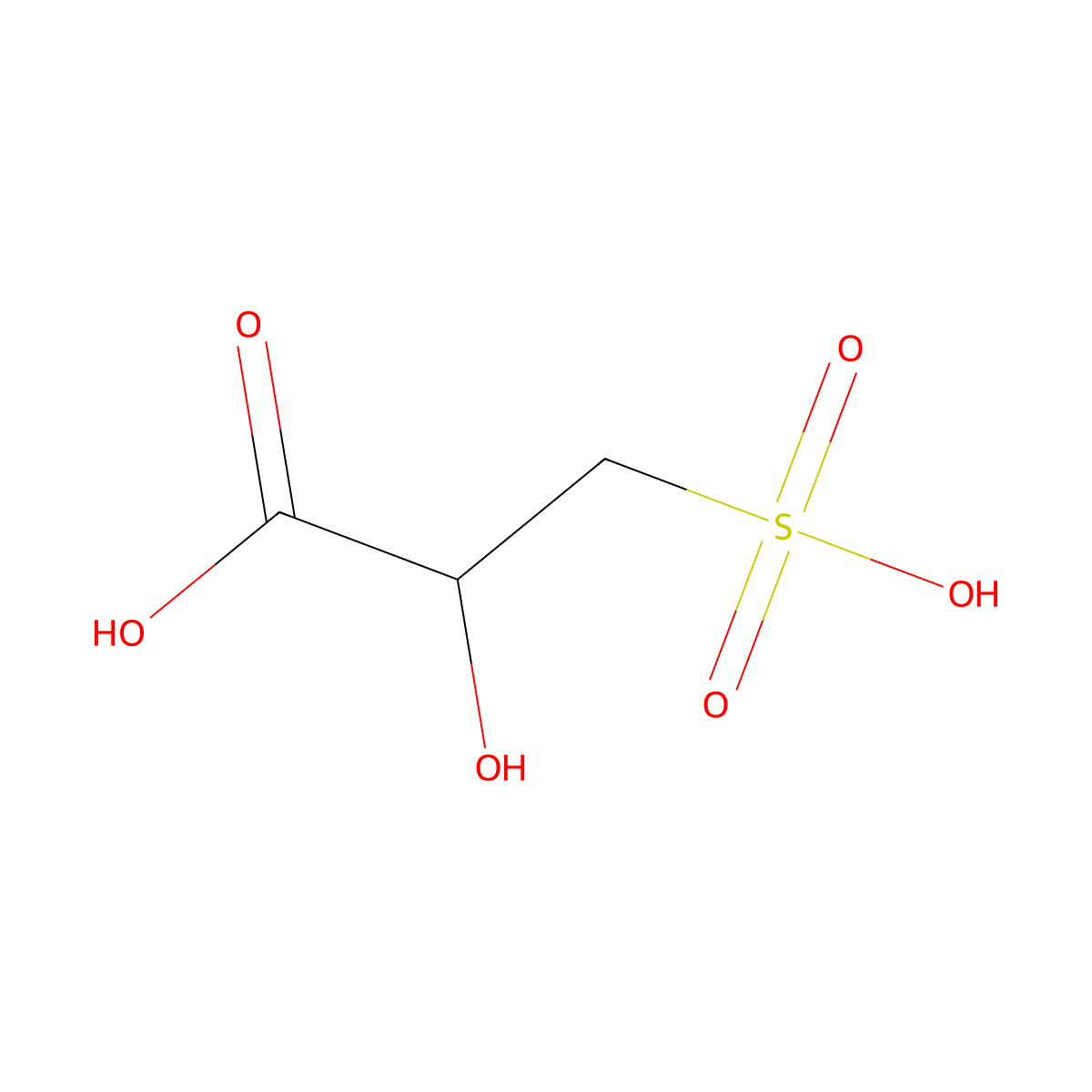 2-Hydroxy-3-sulfopropanoic acid molecular structure, CAS 38769-05-0