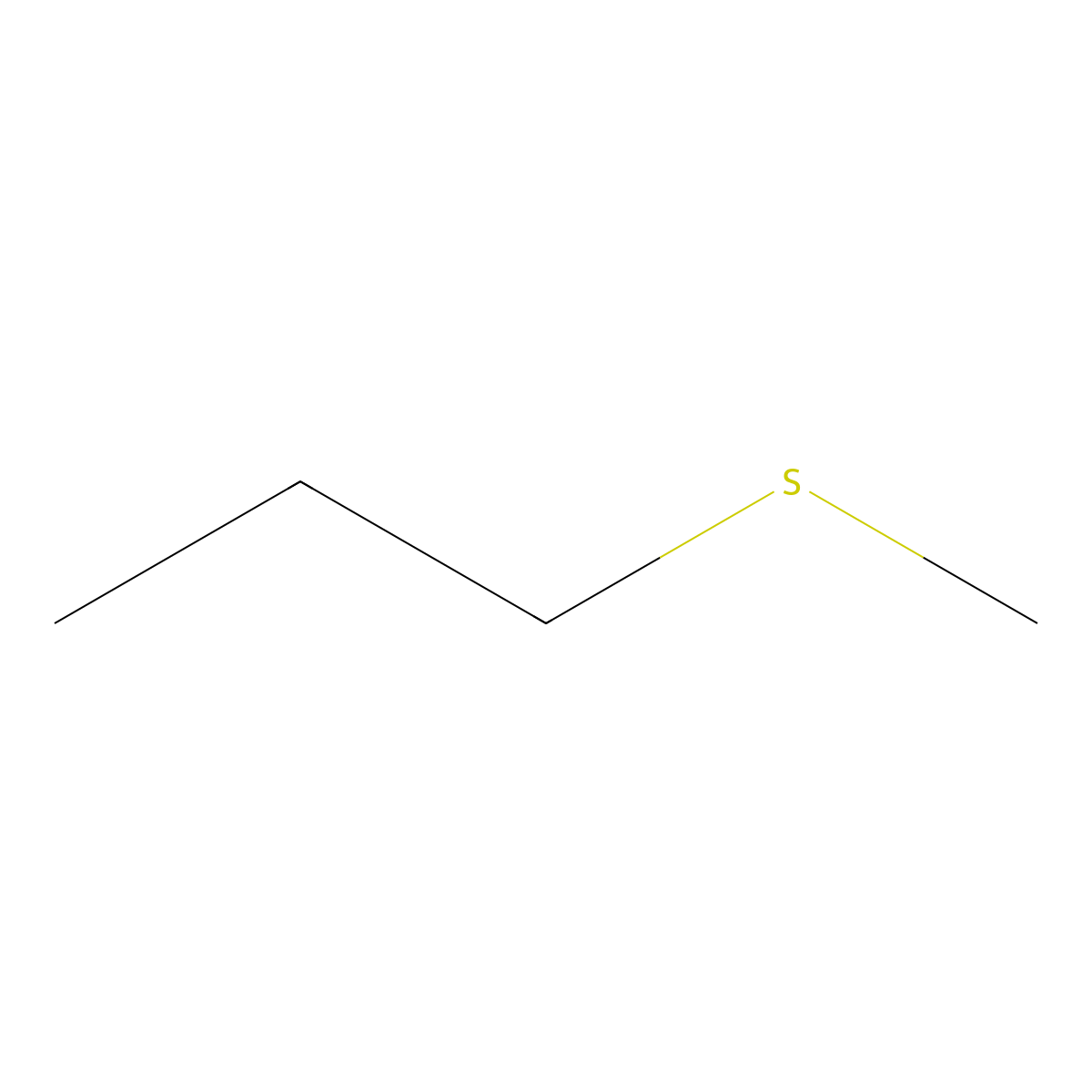 Methyl propyl sulphide molecular structure, CAS 3877-15-4