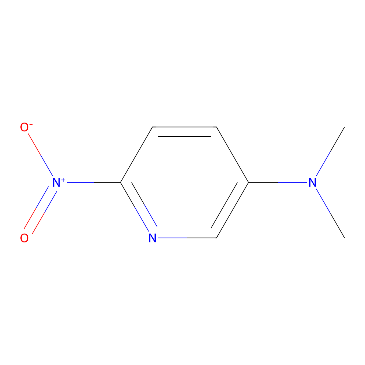 N,N-dimethyl-6-nitropyridin-3-amine molecular structure, CAS 38772-04-2