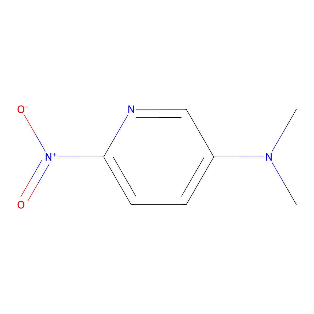 N,N-dimethyl-6-nitropyridin-3-amine molecular structure, CAS 38772-04-2