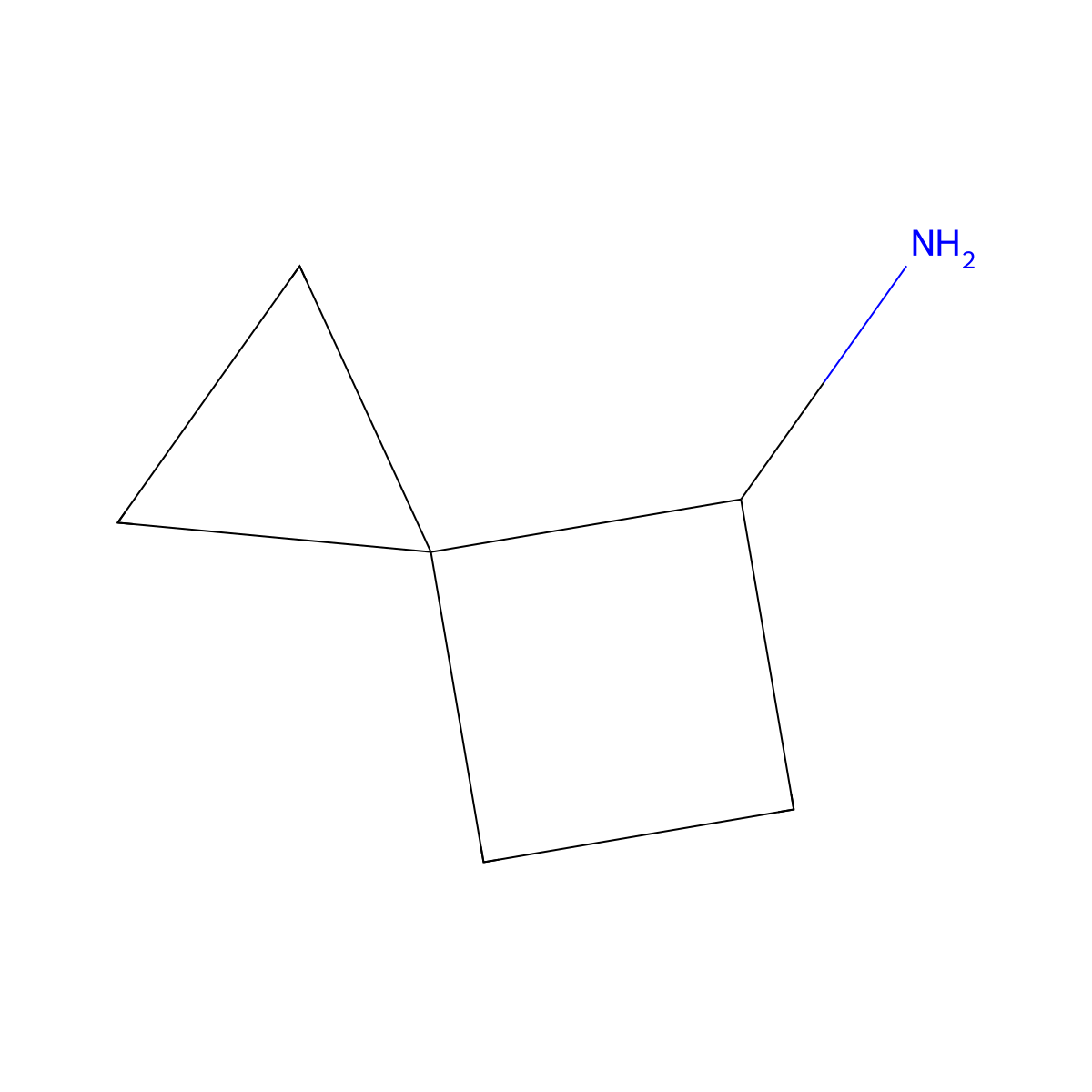 Spiro[2.3]hexan-4-amine molecular structure, CAS 38772-80-4