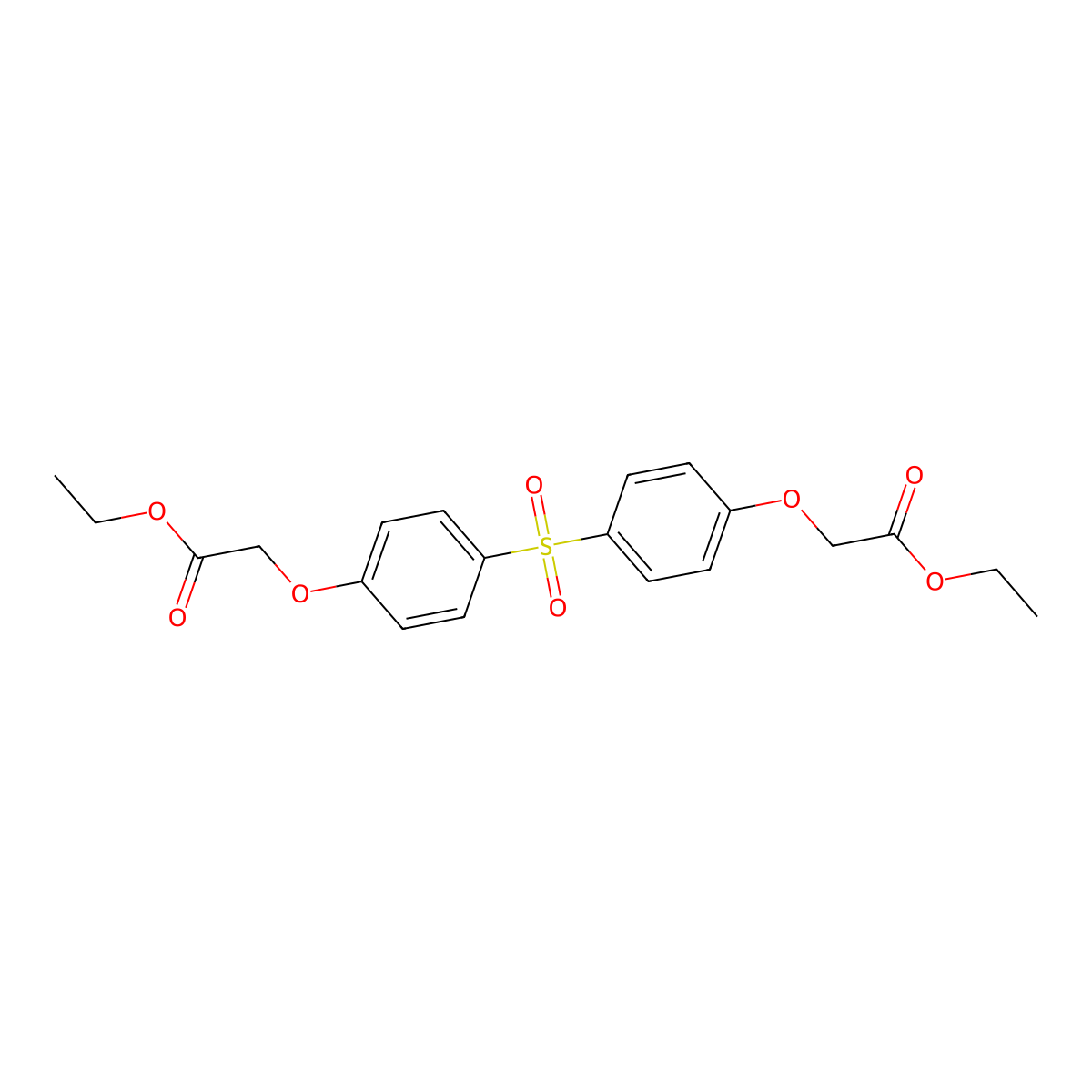 (4-(4-Ethoxycarbonylmethoxybenzenesulfonyl)phenoxy)acetic acid ethyl ester molecular structure, CAS 38775-52-9
