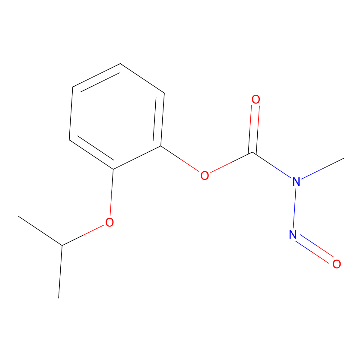2-(1-Methylethoxy)phenyl N-methyl-N-nitrosocarbamate molecular structure, CAS 38777-13-8