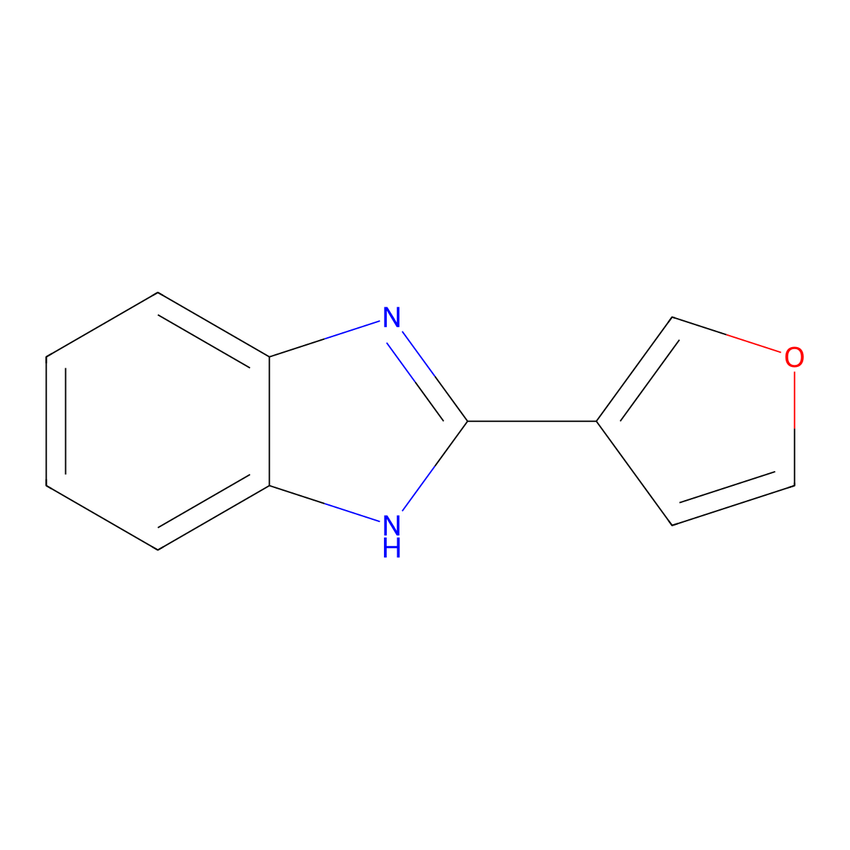 2-(furan-3-yl)-1H-1,3-benzodiazole molecular structure, CAS 3878-22-6