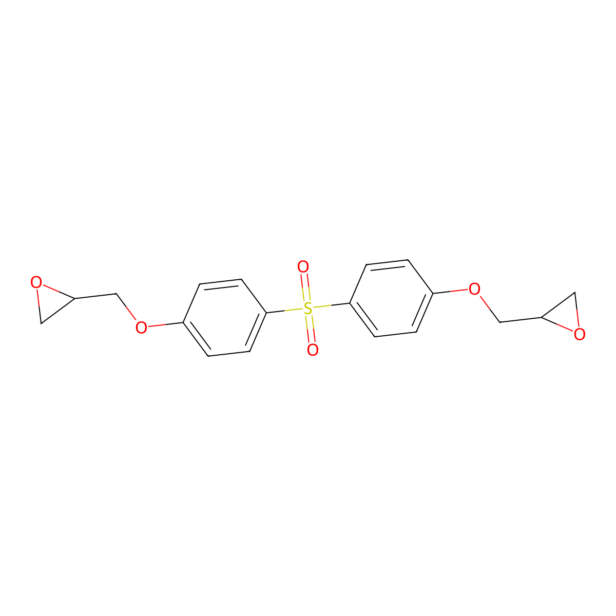 2-[[4-[4-(Oxiran-2-ylmethoxy)phenyl]sulfonylphenoxy]methyl]oxirane molecular structure, CAS 3878-43-1