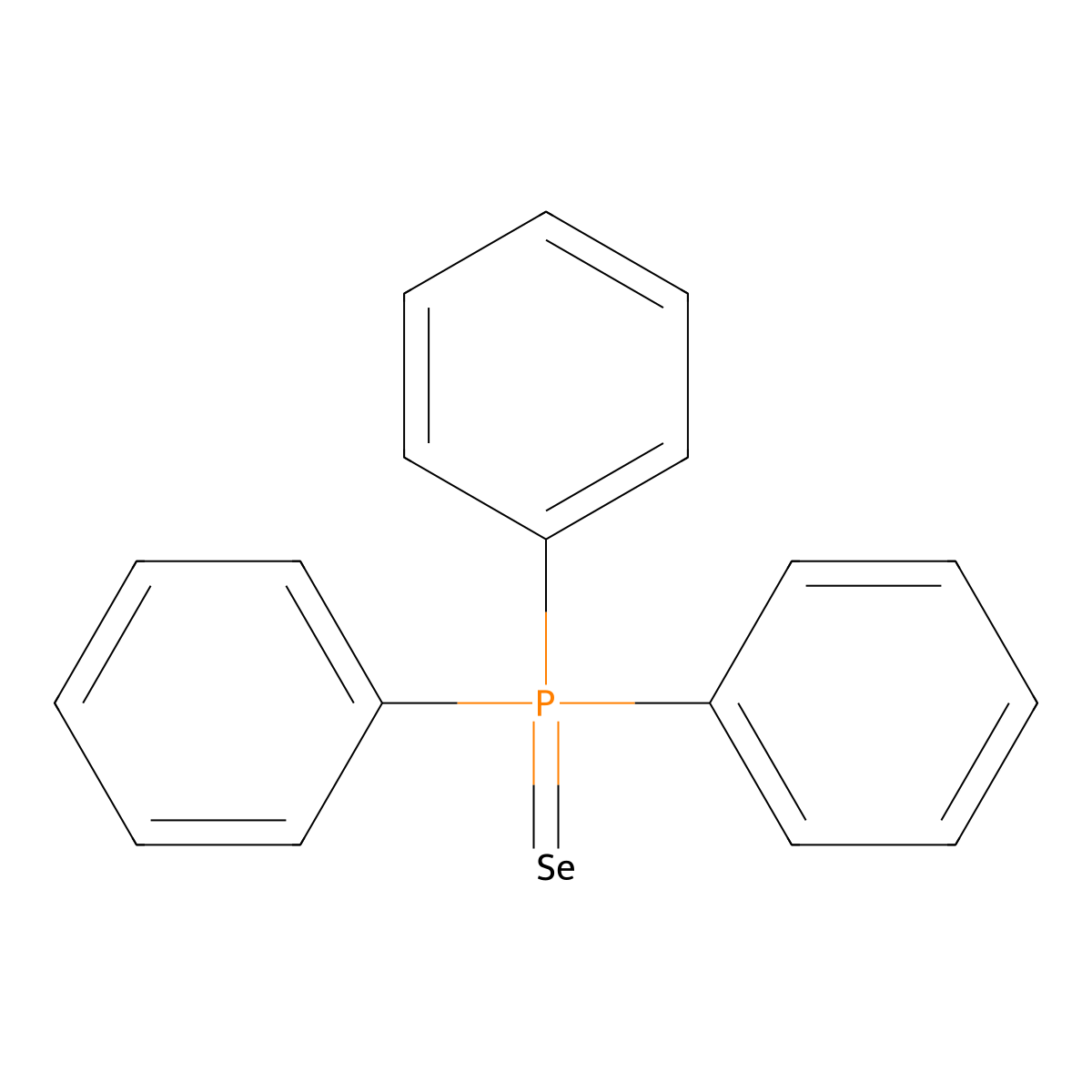 Triphenylphosphine selenide molecular structure, CAS 3878-44-2