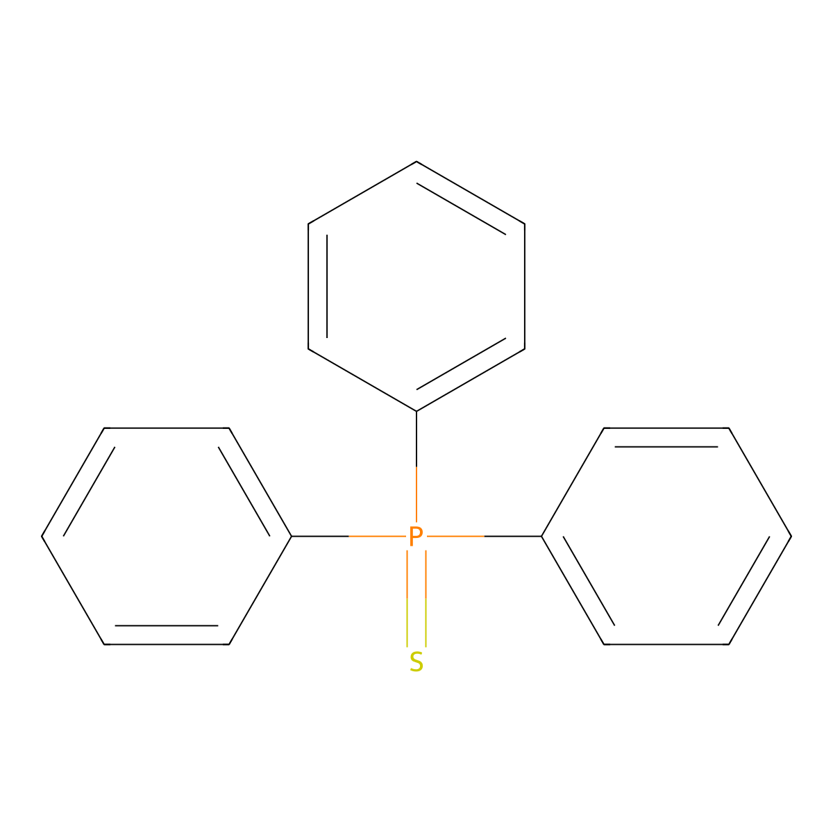 Phosphine sulfide, triphenyl- molecular structure, CAS 3878-45-3