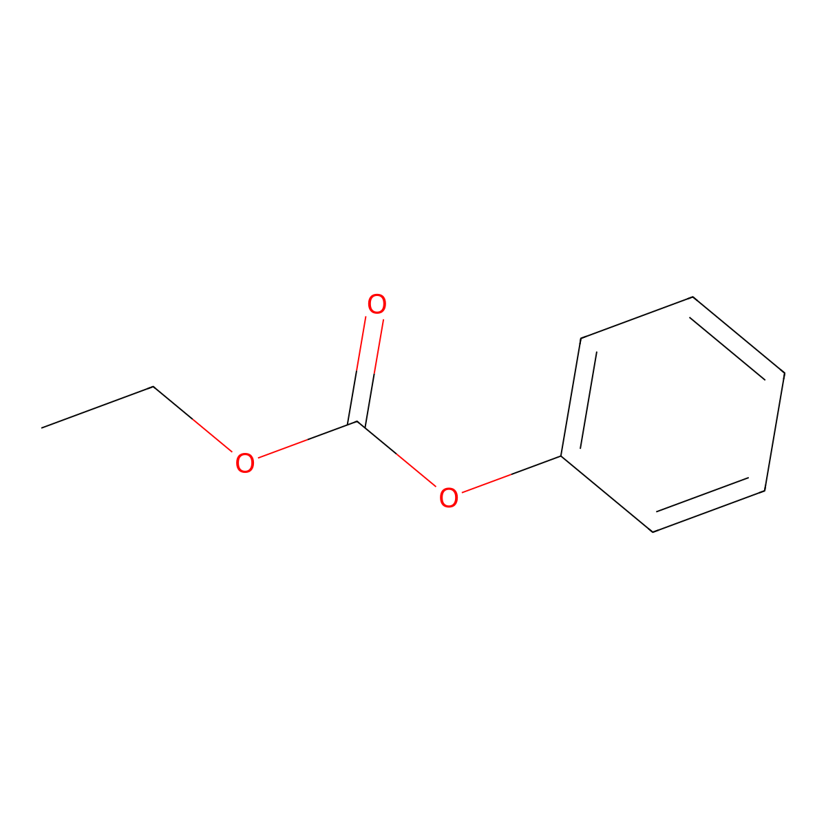 Carbonic acid, ethyl phenyl ester molecular structure, CAS 3878-46-4