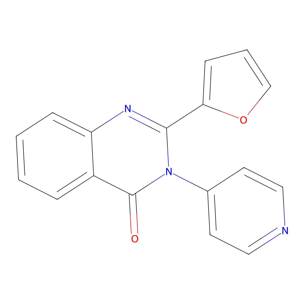 2-(Furan-2-yl)-3-pyridin-4-ylquinazolin-4-one molecular structure, CAS 38781-86-1