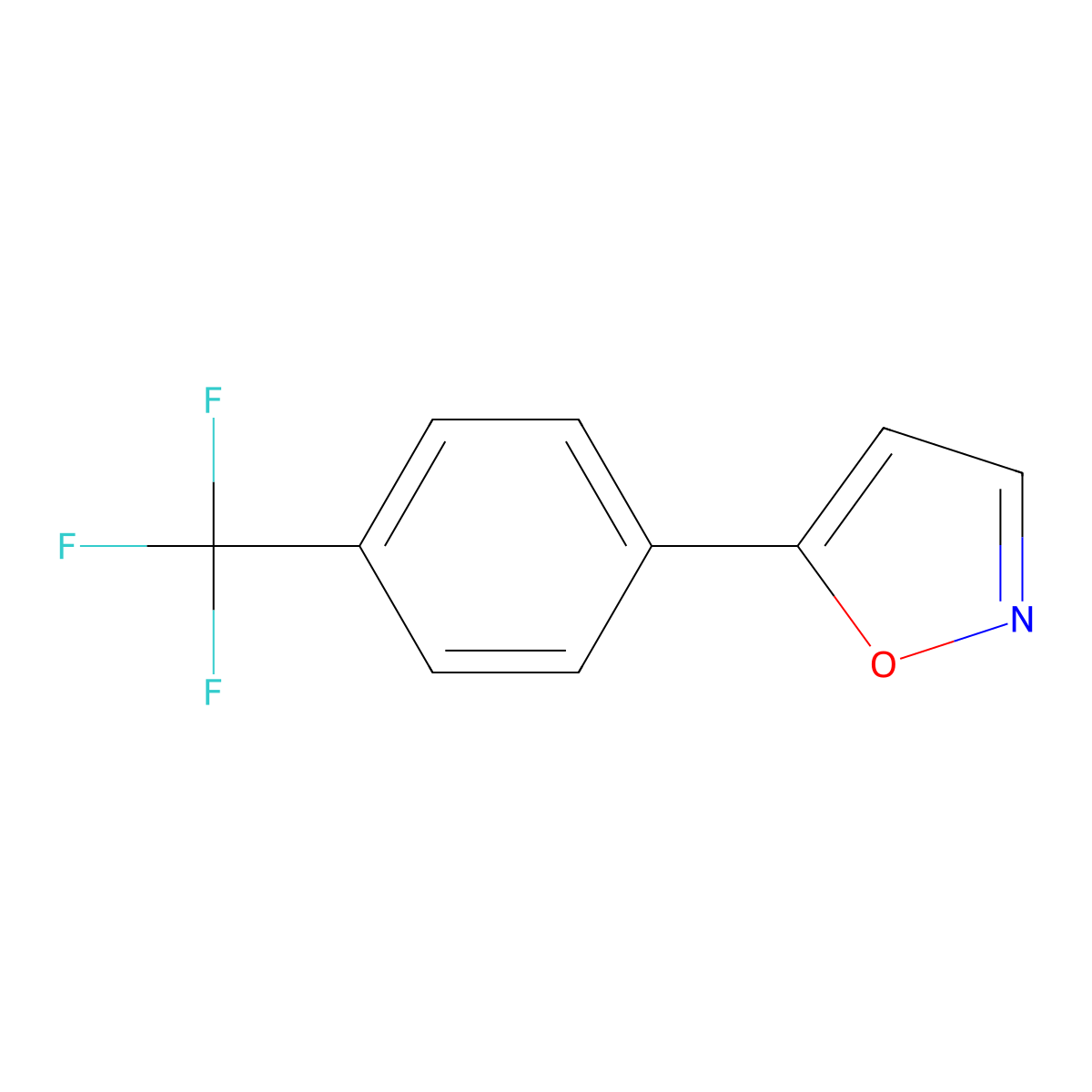 5-[4-(Trifluoromethyl)phenyl]isoxazole molecular structure, CAS 387824-55-7