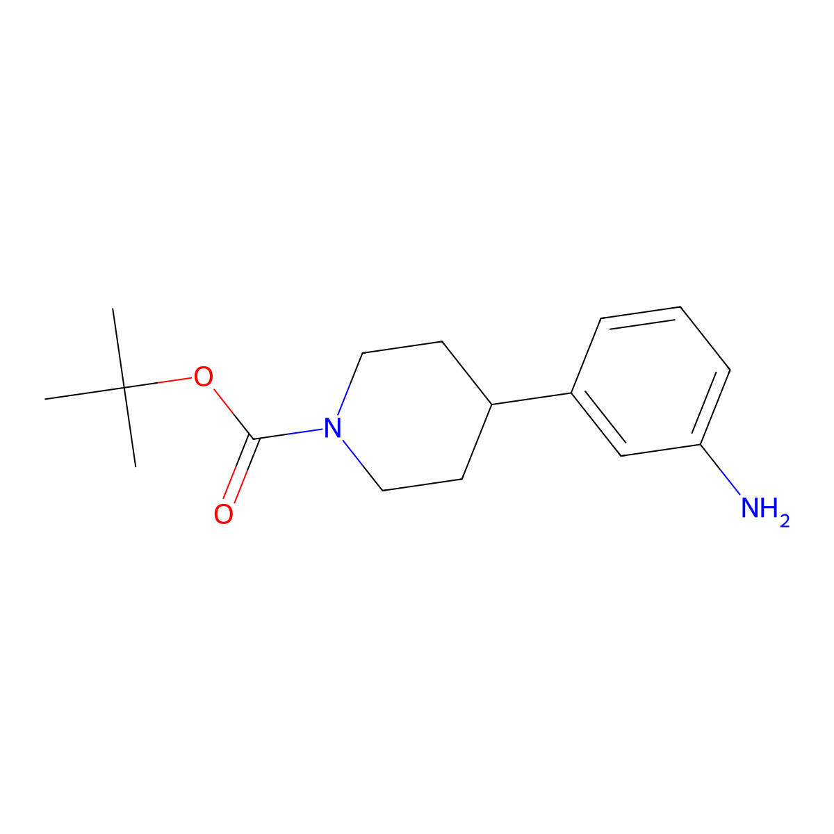 tert-Butyl 4-(3-aminophenyl)piperidine-1-carboxylate molecular structure, CAS 387827-19-2