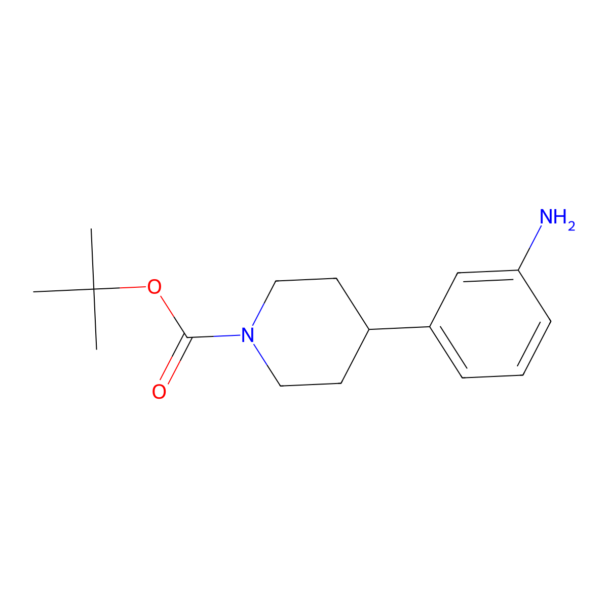 tert-Butyl 4-(3-aminophenyl)piperidine-1-carboxylate molecular structure, CAS 387827-19-2