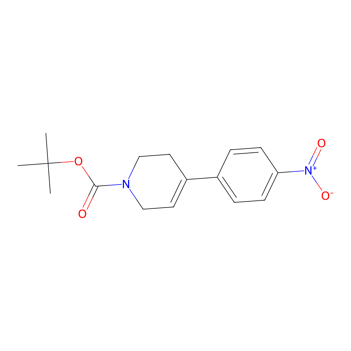 tert-butyl 5,6-dihydro-4-(4-nitrophenyl)pyridine-1(2H)-carboxylate molecular structure, CAS 387827-33-0
