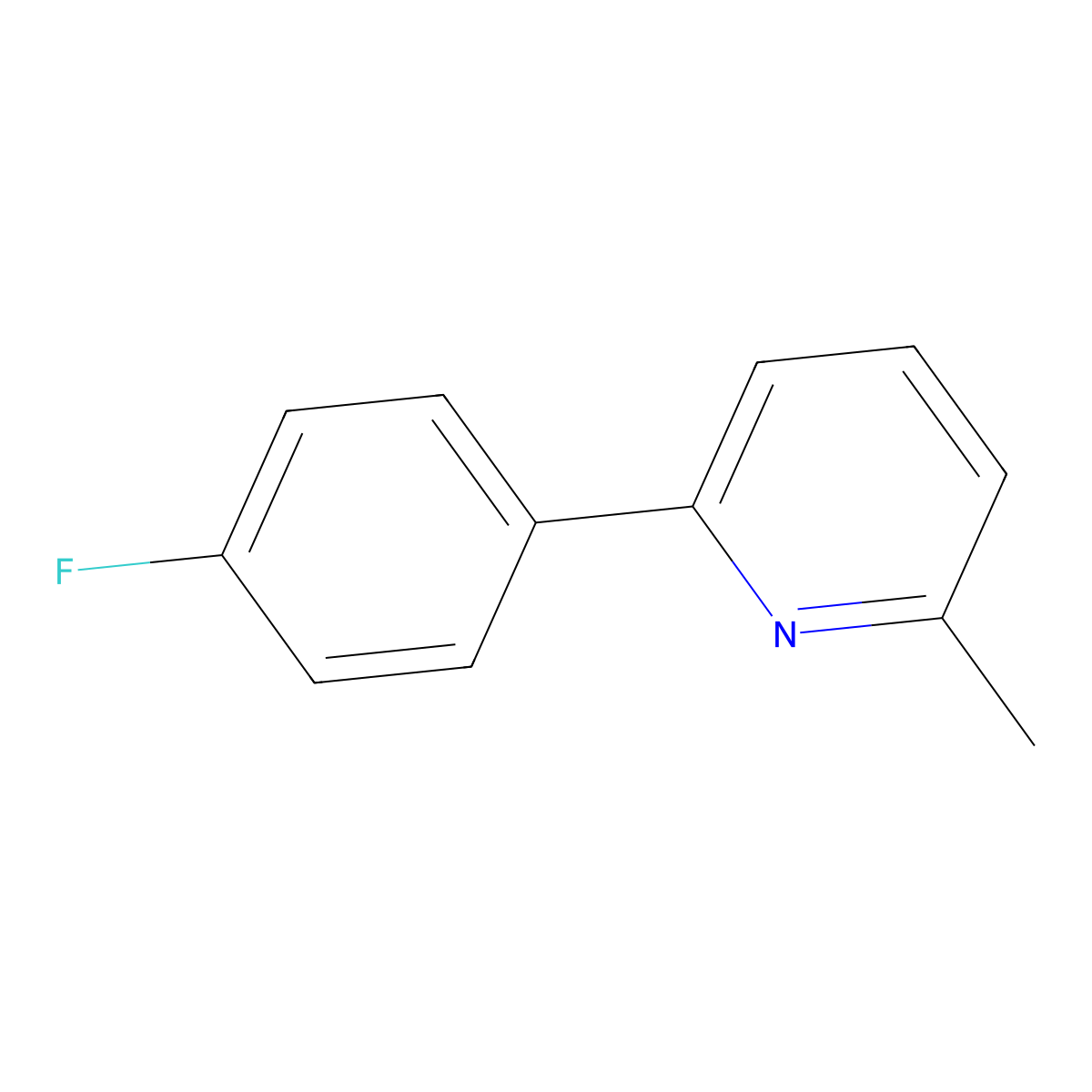 2-(4-Fluorophenyl)-6-methylpyridine molecular structure, CAS 387827-69-2