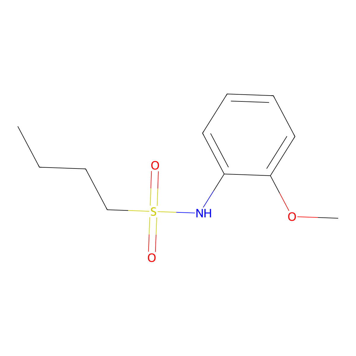 N-(2-methoxyphenyl)butane-1-sulfonamide molecular structure, CAS 387830-55-9