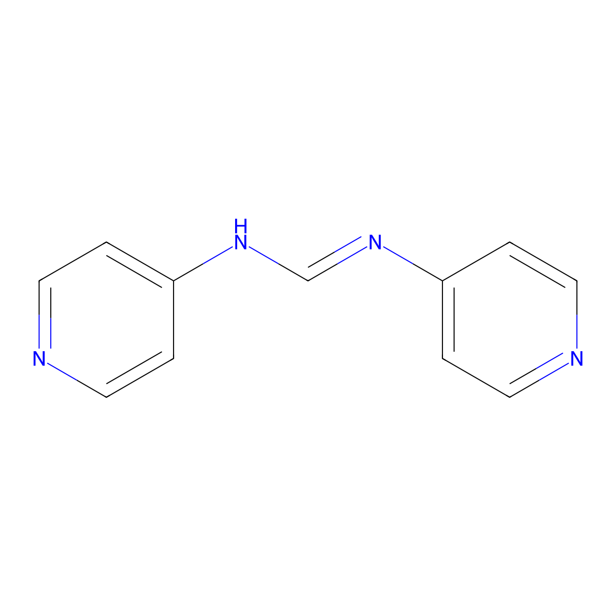 N,N'-Di(pyridin-4-yl)formimidamide molecular structure, CAS 387831-58-5