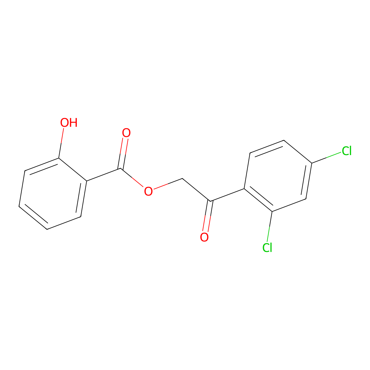 2-(2,4-Dichlorophenyl)-2-oxoethyl 2-hydroxybenzoate molecular structure, CAS 387835-47-4