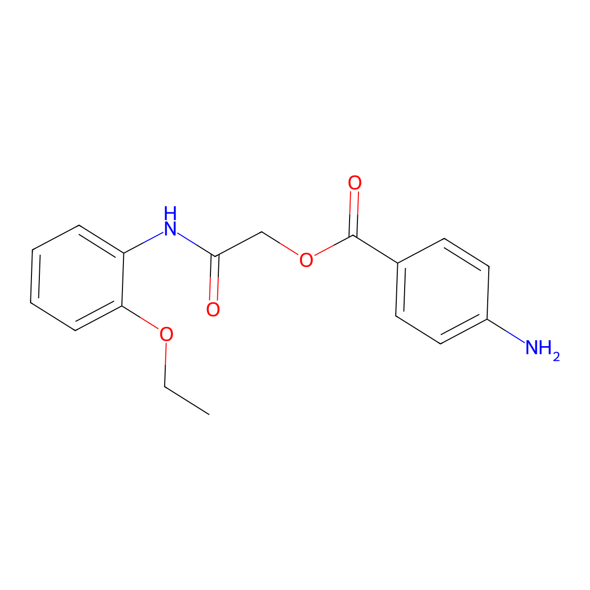 2-[(2-Ethoxyphenyl)amino]-2-oxoethyl 4-aminobenzoate molecular structure, CAS 387837-98-1